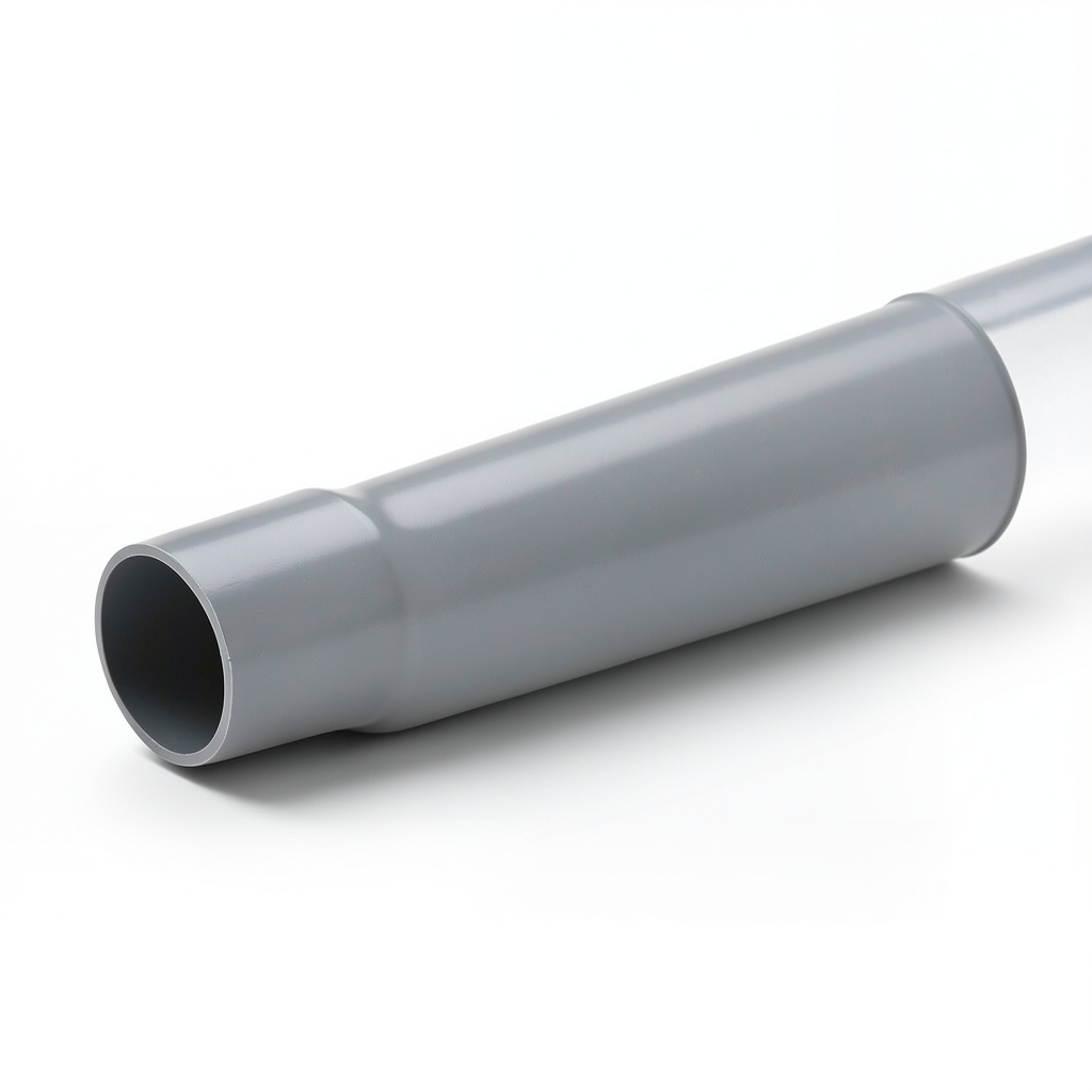 UPVC Pipe PN 6 Bar 630 mm OD 18.4 mm Thickness Gray Color