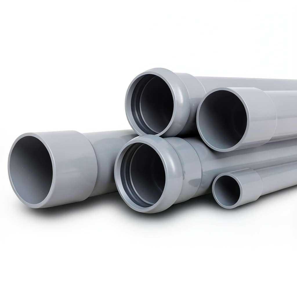 UPVC Pipes Nominal Pressure 6 Bar Outside Diameter 75 mm Thickness 2.2 mm Gray