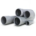 UPVC Pipes Nominal Pressure 6 Bar Outside Diameter 160 mm Thickness 4.7 mm Gray