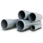 UPVC Pipes Nominal Pressure 6 Bar Outer Diameter 200 mm Thickness 5.9 mm Gray