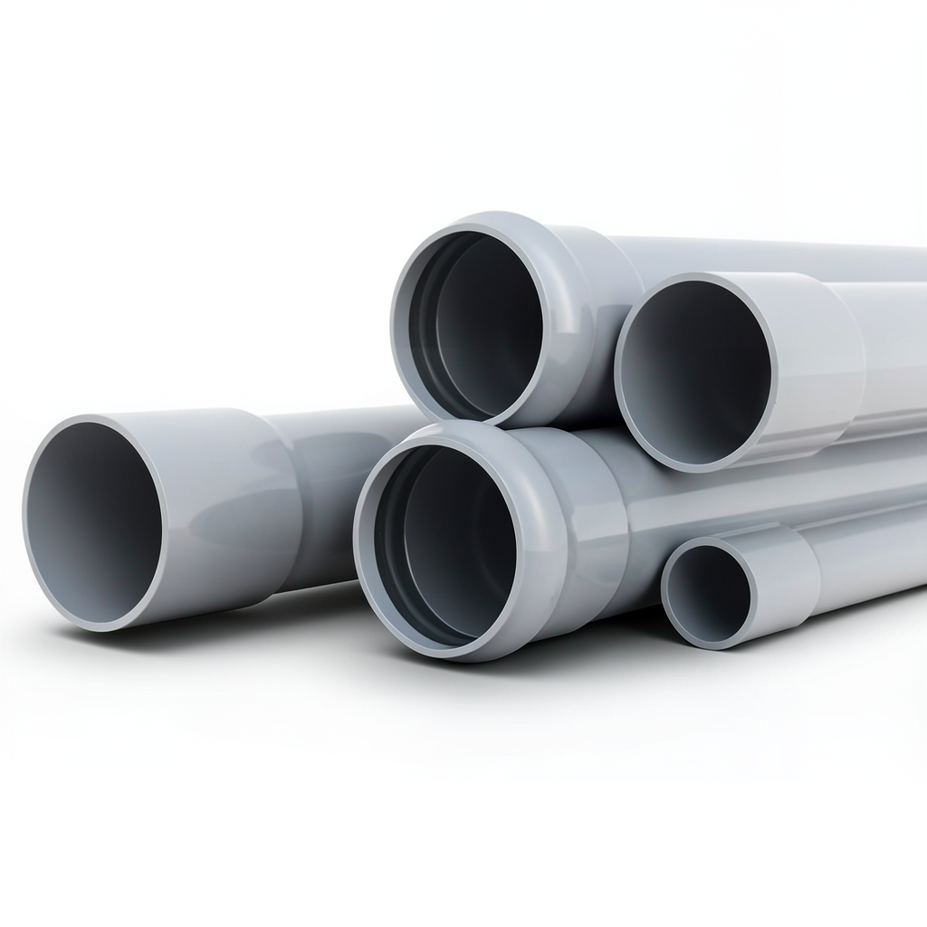UPVC Pipes 280 mm OD, 8.2 mm Thickness, 6 Bar Pressure, Gray