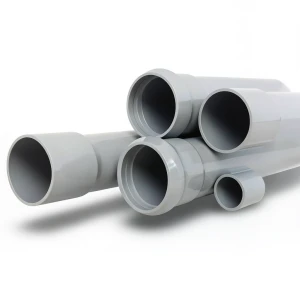 مواسير UPVC ضغط 6 بار قطر خارجي 355 مم سمك 10.4 مم لون رمادي
