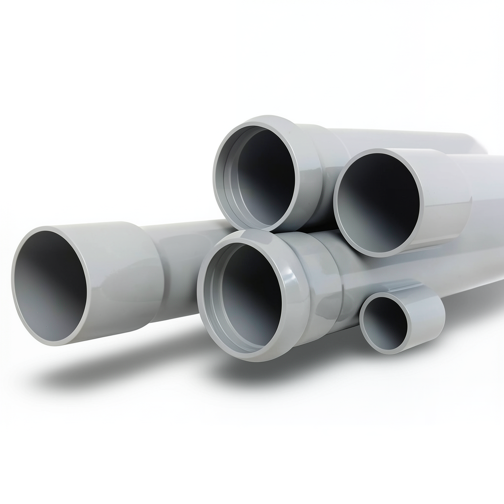 UPVC Pipes Nominal Pressure 6 Bar Outer Diameter 355 mm Thickness 10.4 mm Gray