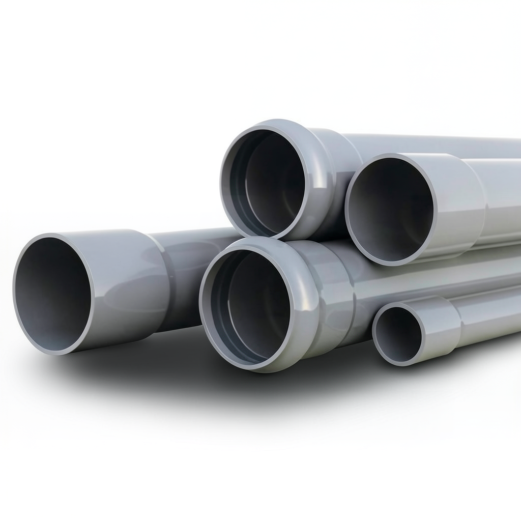 UPVC Pipes Nominal Pressure 6 Bar Outside Diameter 400 mm Thickness 11.7 mm Gray