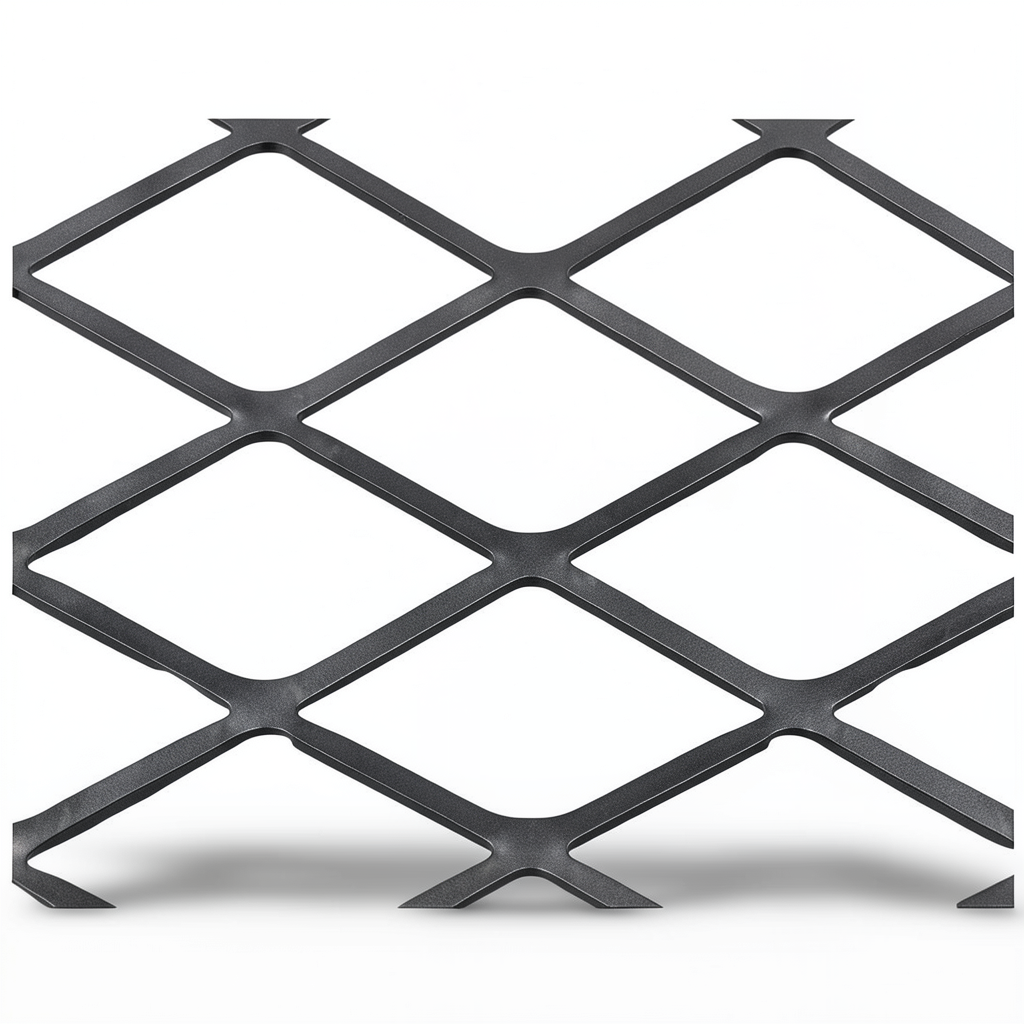 Hot Rolled Black Steel Expanded Metal Mesh Thickness 1.8 mm Width 1.22 m Length 1 m