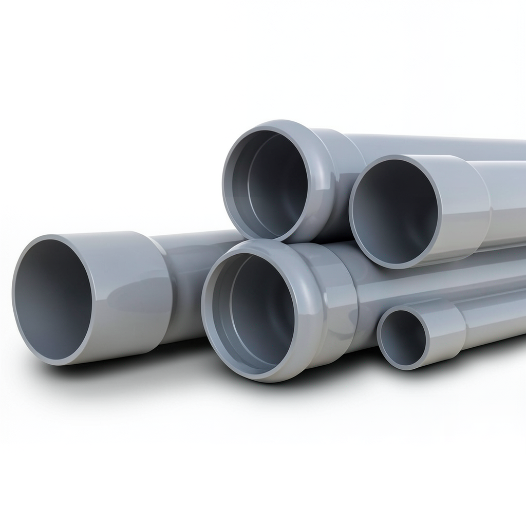 UPVC Pipes Nominal Pressure 6 Bar Outer Diameter 500 mm Thickness 14.6 mm Gray