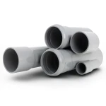 UPVC Pipes Nominal Pressure 6 Bar Outer Diameter 200 mm Thickness 5.9 mm Gray