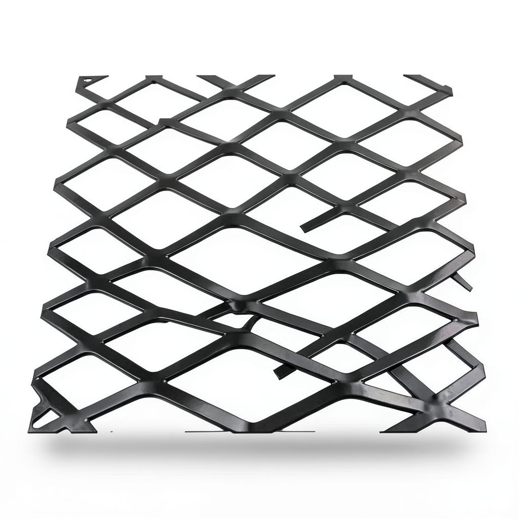 Hot Rolled Black Steel Expanded Metal Mesh Thickness 1.5 mm Width 2.44 m Length 1 m