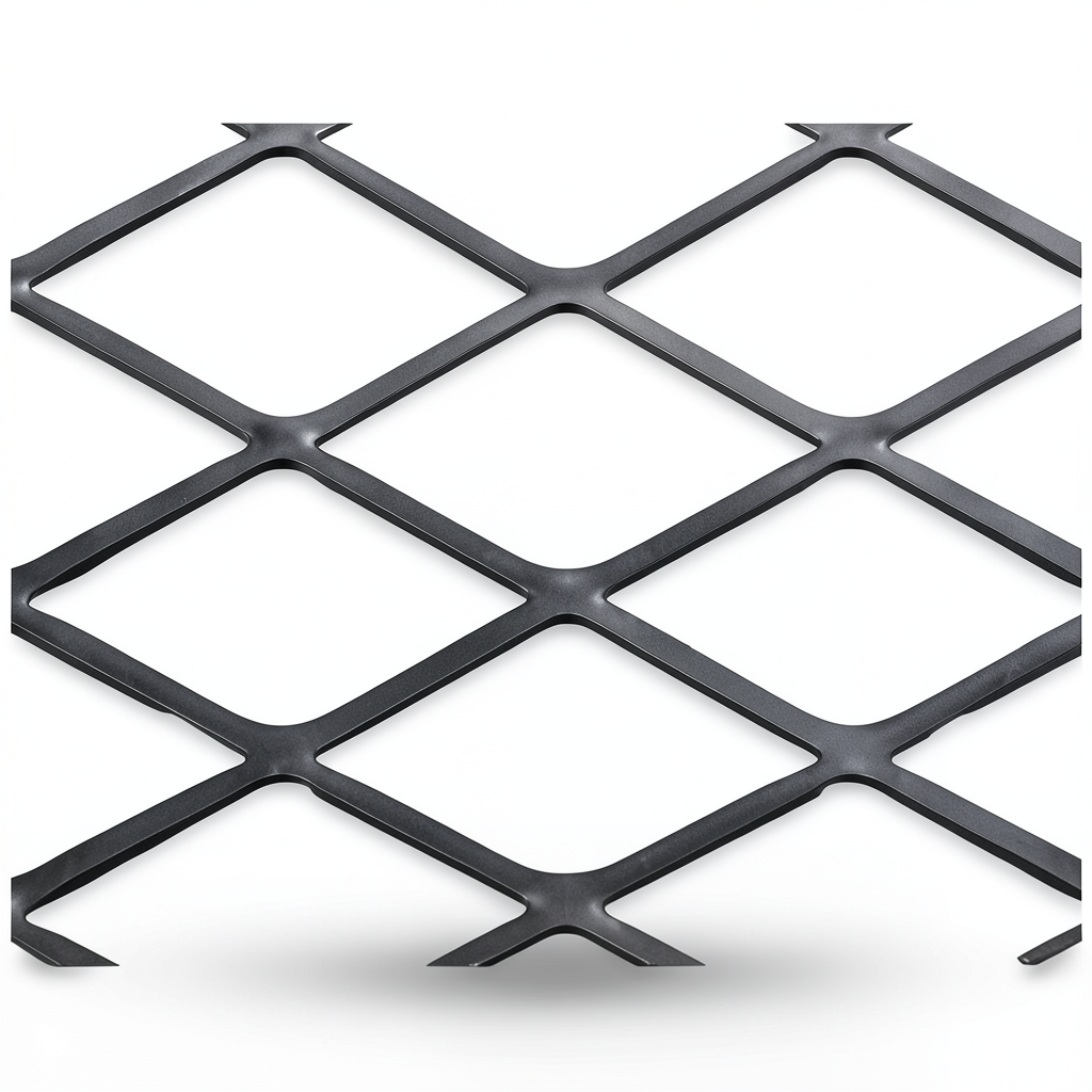 Hot Rolled Black Steel Expanded Metal Mesh Thickness 2 mm Width 1.22 m Length 3 m