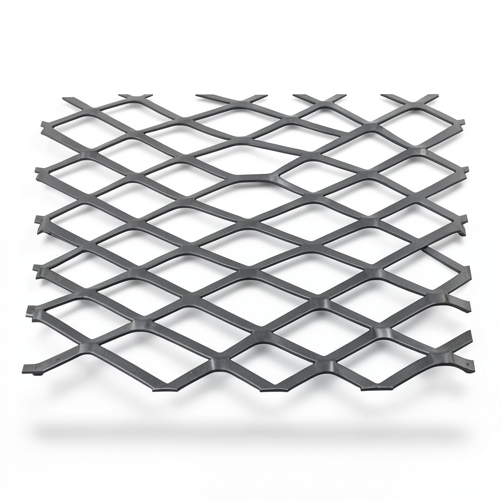 Hot Rolled (Black) Steel Expanded Metal Mesh Thickness 1.7 mm Width 2.44 m Length 1 m