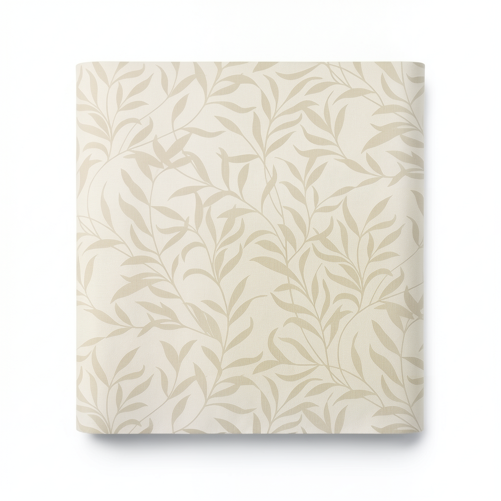 Wall Decoration Leaf-Patterned Design 10m x 0.53m Beige, Model 221353