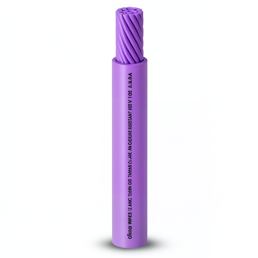 AWM Single Core Stranded Copper Electrical Wire 10 AWG 600V PVC Violet 2500ft | Al Fanar