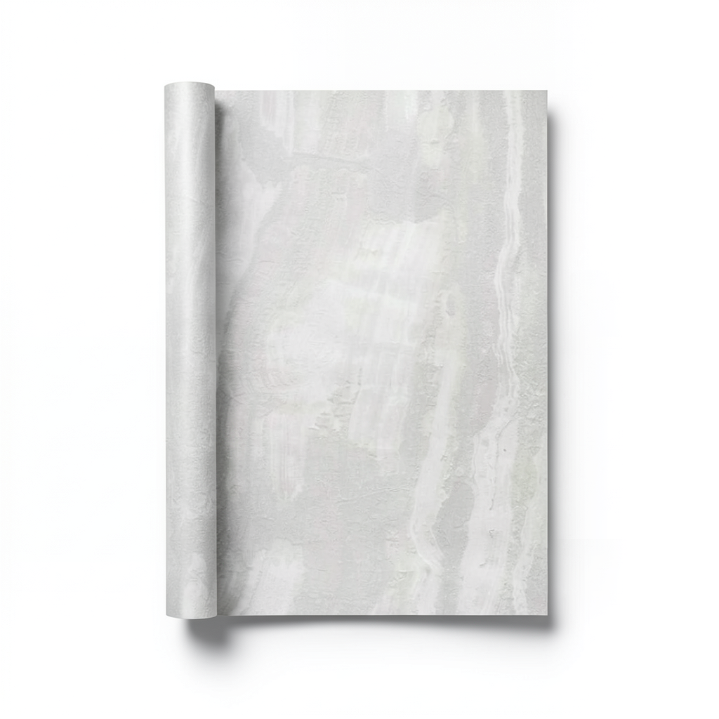 Italian Marble Wallpaper 10m x 1.06m Pale Gray, Model 84635