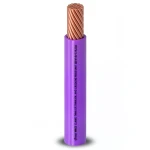 لفة سلك كهرباء مفرد نحاس مجدول 600 فولت AWM مقاس 2 AWG عزل PVC بنفسجي 500 قدم | شركة الفنار