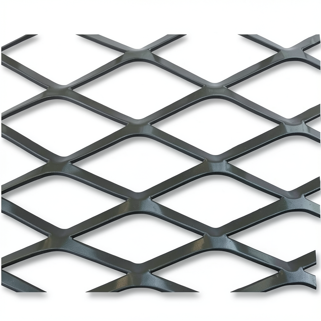 Hot Rolled Black Steel Expanded Metal Mesh 2.3 mm Thickness 2.44x2 m