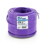 سلك كهرباء مفرد نحاس مجدول 1 AWG، 600 فولت، عزل PVC بنفسجي 500 قدم | شركة الفنار