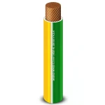 سلك مفرد 150 ملي 450/750 فولت، لون اخضر/اصفر، موصل نحاس مرن معزول PVC | شركة الفنار