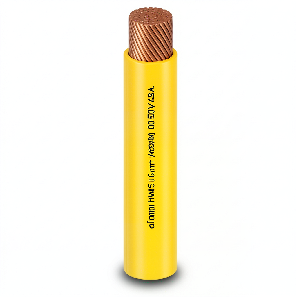 1.5mm Copper Flexible Wire 450/750V, Heat Resistant PVC Insulation 0.7mm Thick, Yellow | Al Fanar