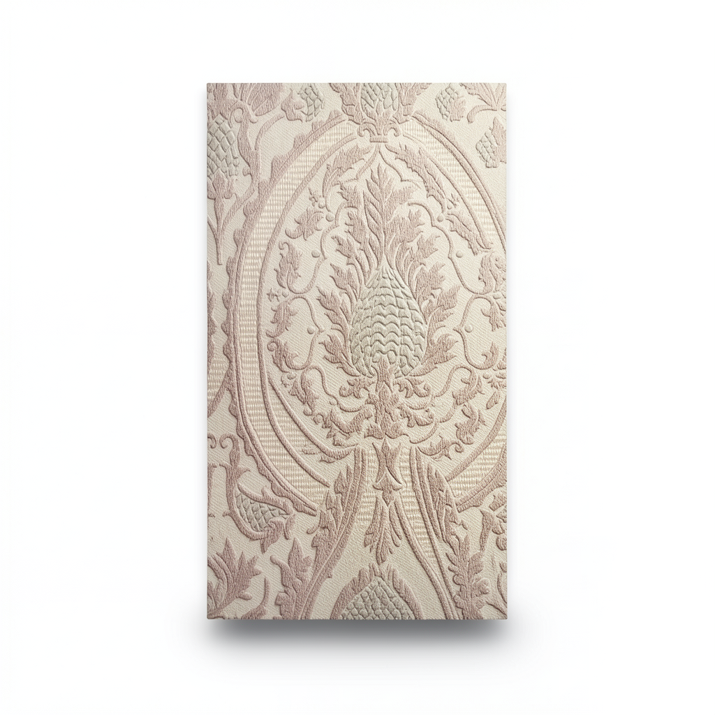 Classic Wall Covering Beige Color, 10m Length, 0.73m Width, Model 2456