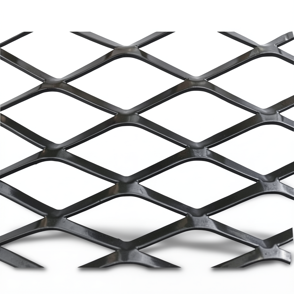Hot Rolled Black Steel Expanded Metal Mesh Thickness 1.8 mm Width 2.44 m Length 2 m