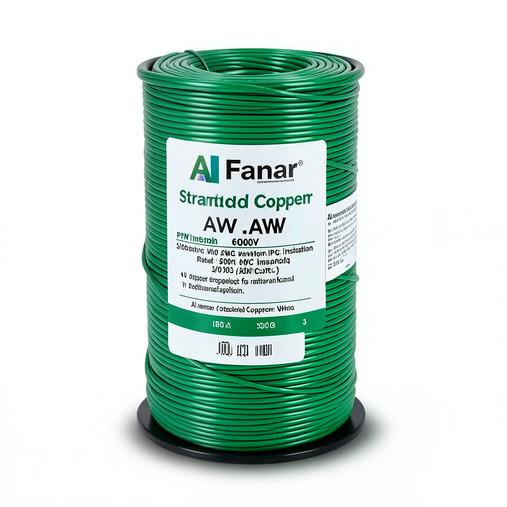 Stranded Copper AWM American Wire 600V 3/0 AWG PVC Insulation Green 500ft Coil | Al Fanar