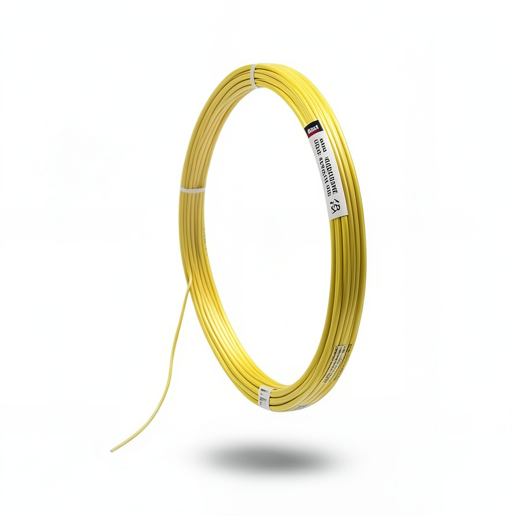 6mm Copper Flexible Electric Wire 450/750V, 0.8mm Heat Resistant PVC Insulation, Yellow | Al Fanar