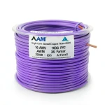 سلك كهرباء مفرد نحاس مجدول 600 فولت AWM مقاس 16 AWG عزل PVC بنفسجي 2500 قدم | شركة الفنار