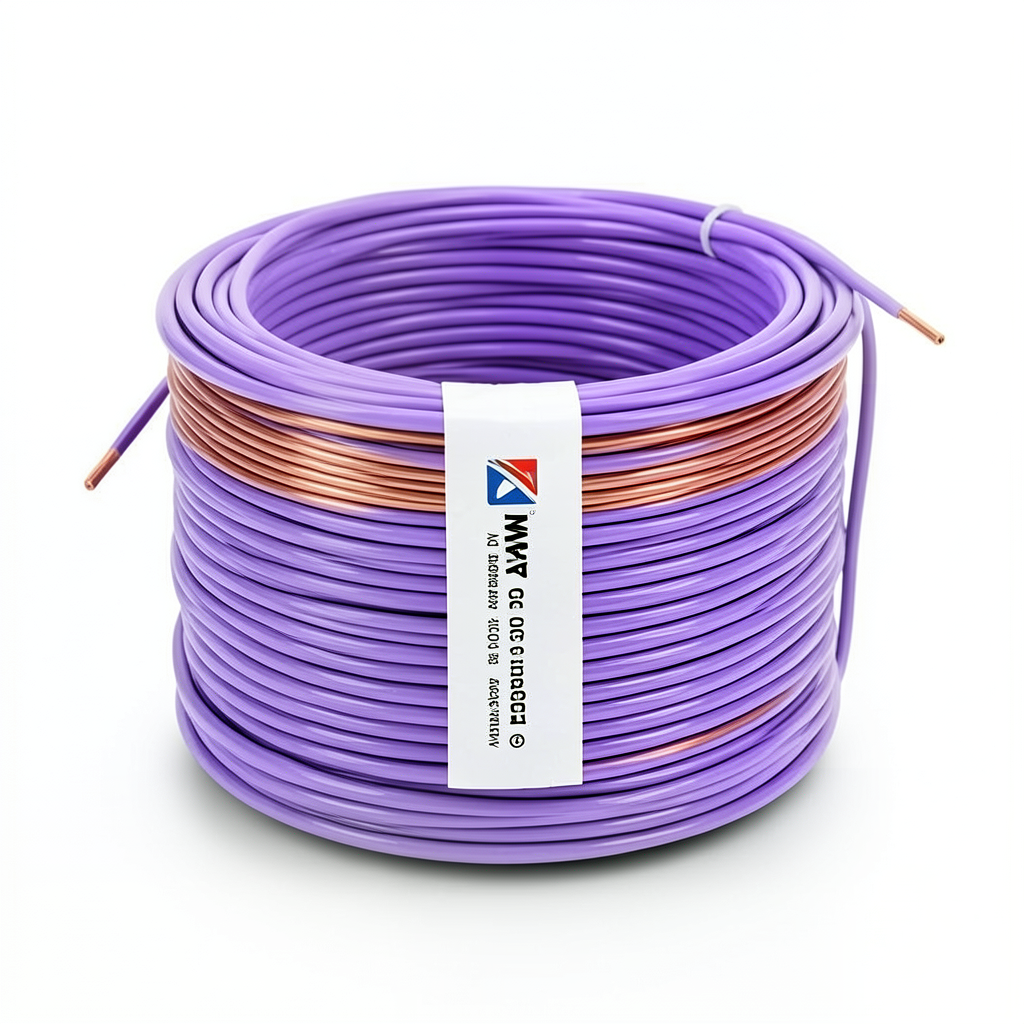 سلك كهرباء مفرد نحاس مجدول AWM 10 AWG 600 فولت عزل PVC بنفسجي 2500 قدم | شركة الفنار