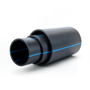 أنابيب بلاستيك HDPE ضغط 10 بار PE 100 قطر خارجي 630 مم SDR 17 أسود مع خط أزرق