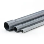 مواسير بلاستيك UPVC ضغط 10 بار مقاس 40 مم سماكة 1.9 مم لون رمادي