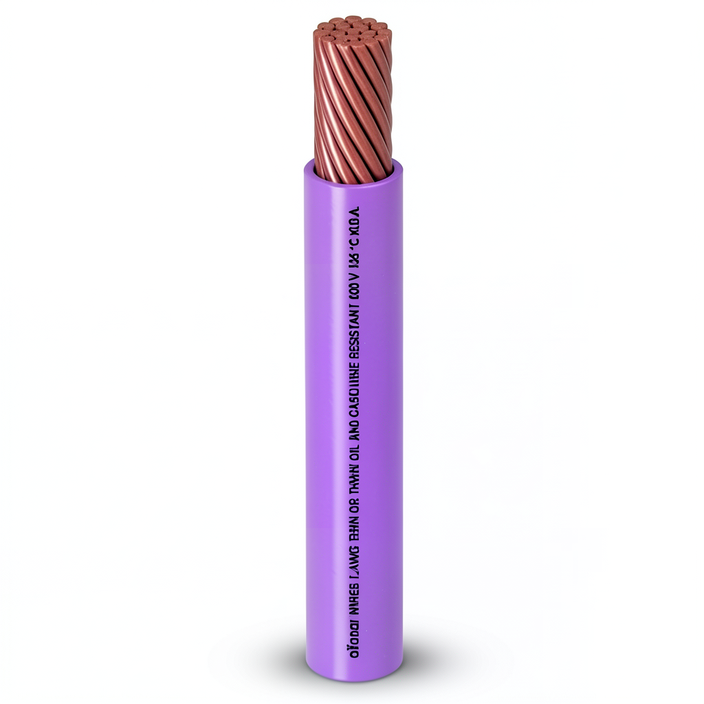 AWM Single Core Stranded Copper Wire 600V 2 AWG PVC Violet 500ft | Al Fanar