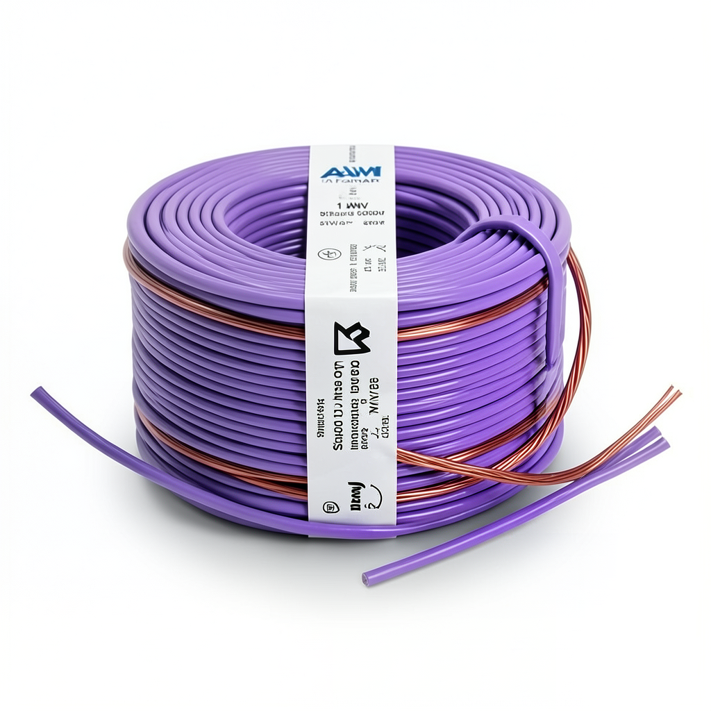 AWM Single Core Stranded Copper Wire 1 AWG, 600V, PVC Insulation Violet 500ft | Al Fanar