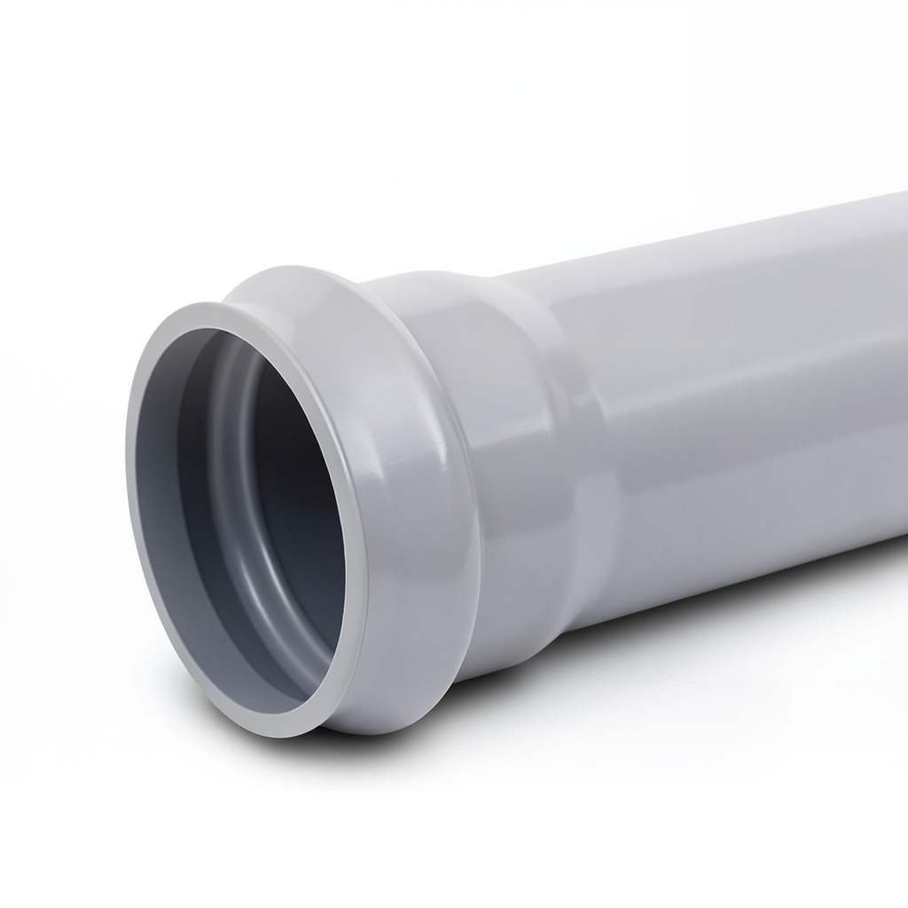 UPVC Pipe Class 4 Outside Diameter 160 mm Thickness 7.7 mm Grey Color