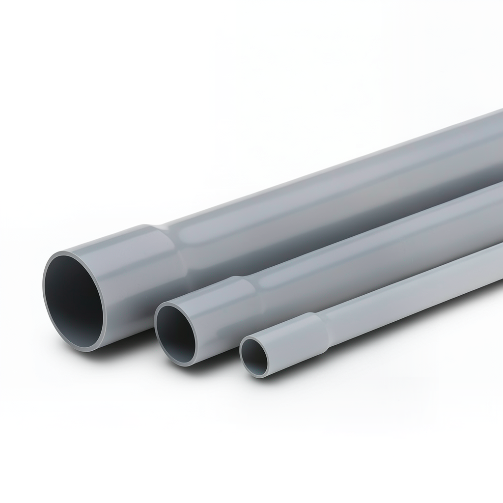 UPVC Plastic Pipe Nominal Pressure 4 Bar Outside Diameter 560 mm Thickness 11 mm Grey Color