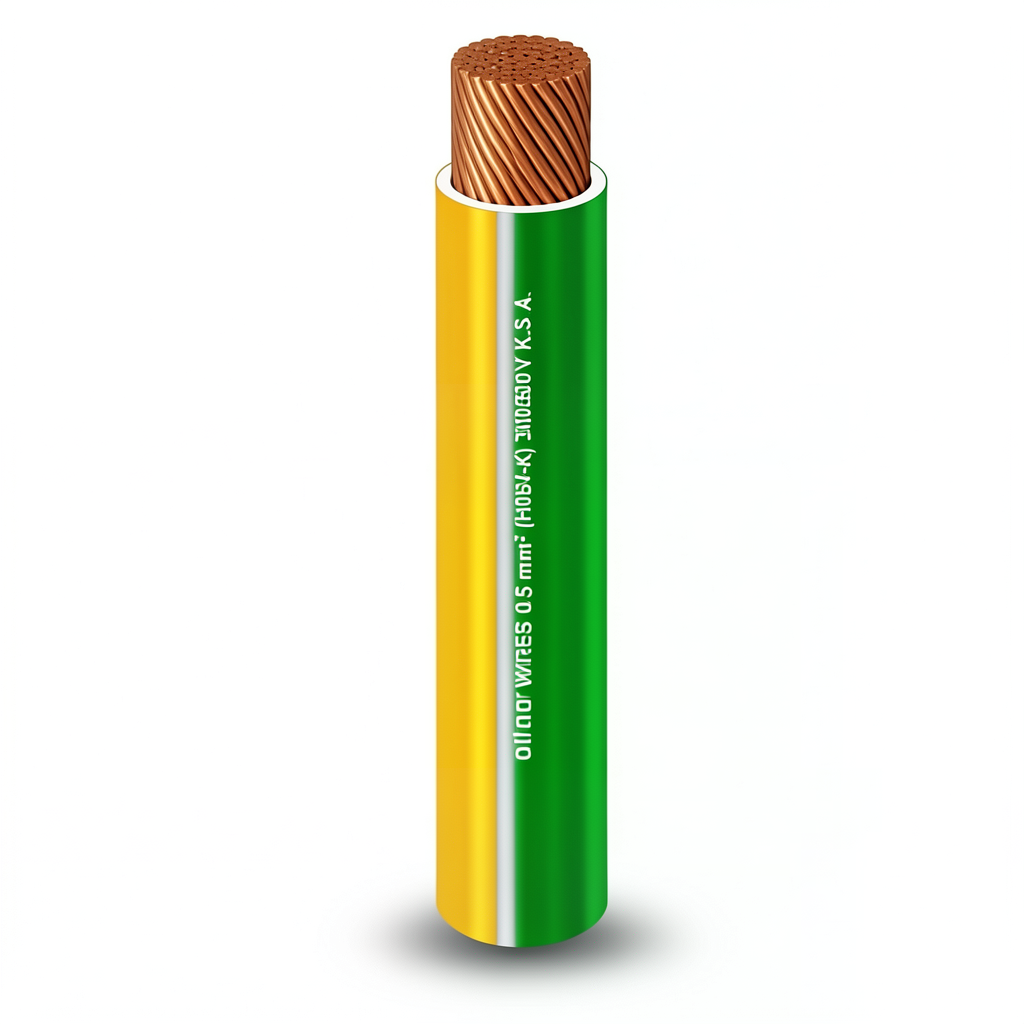 150mm Green/Yellow Single Wire 450/750V Flexible Copper Conductor PVC Insulation | Al Fanar