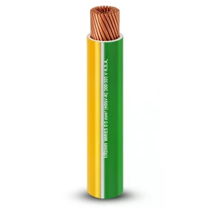 لفة سلك مفرد 185 مم2 450/750 فولت، لون أصفر/أخضر، موصل نحاس مرن عزل PVC | شركة الفنار