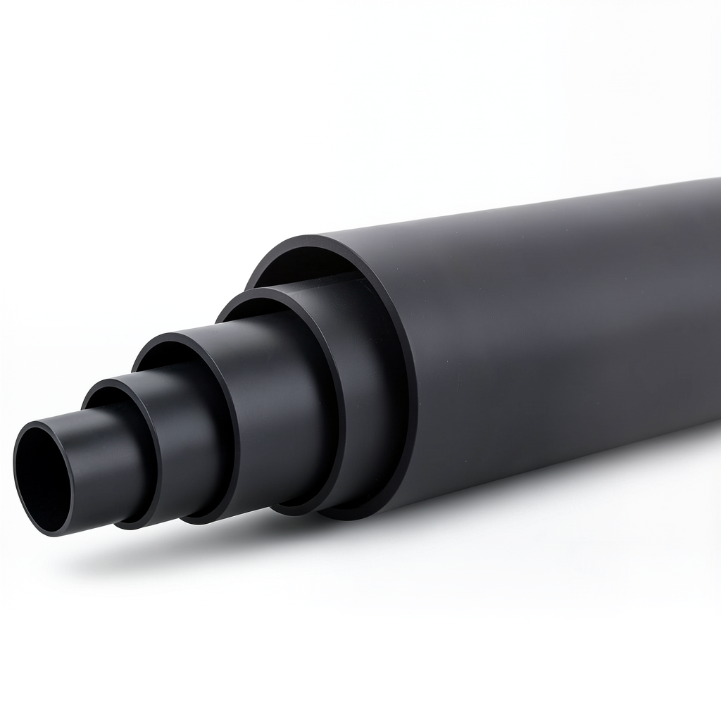 HDPE Plastic Pipe Nominal Pressure 4 Bar PE 80, 560 mm SDR 41 Black