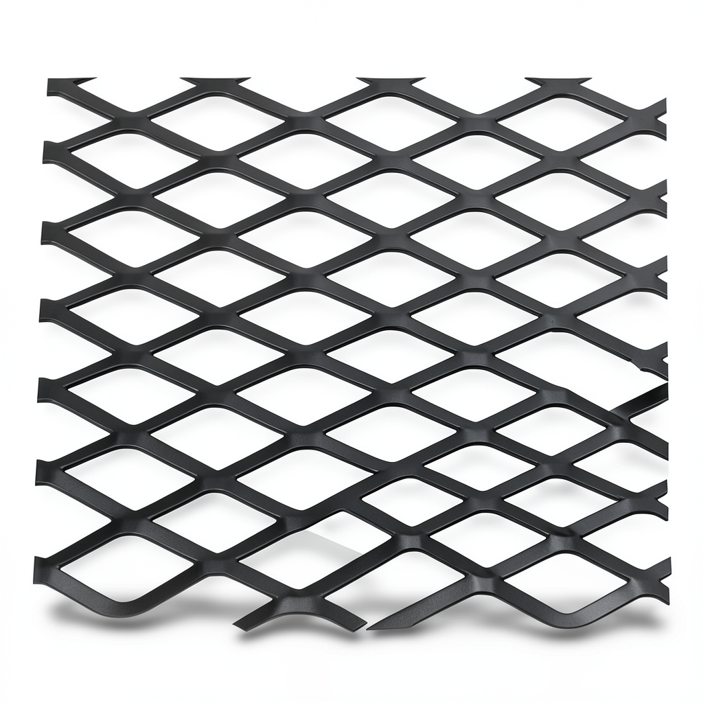 Hot Rolled Black Steel Expanded Metal Mesh 1.8 mm Thickness 2.44m Width 4m Length