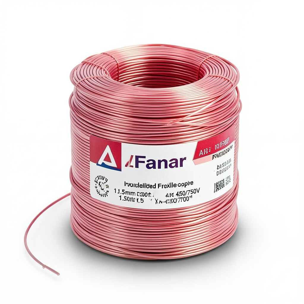 PVC Insulated Flexible Copper Wire 1.5mm 300ft, 450/750V, Pink | Al Fanar