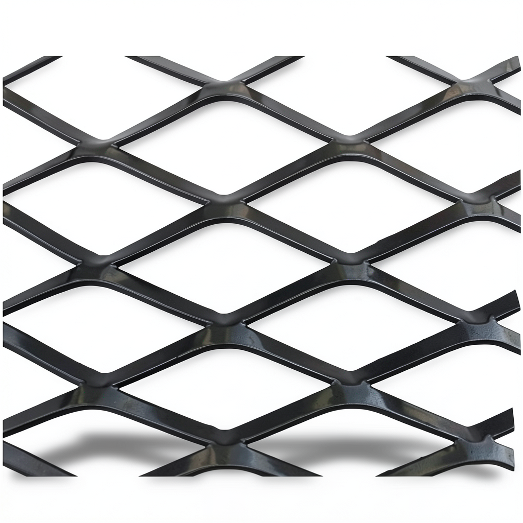 Hot Rolled (Black) Steel Expanded Metal Mesh Thickness 2.3 mm Width 2.44 m Length 4 m
