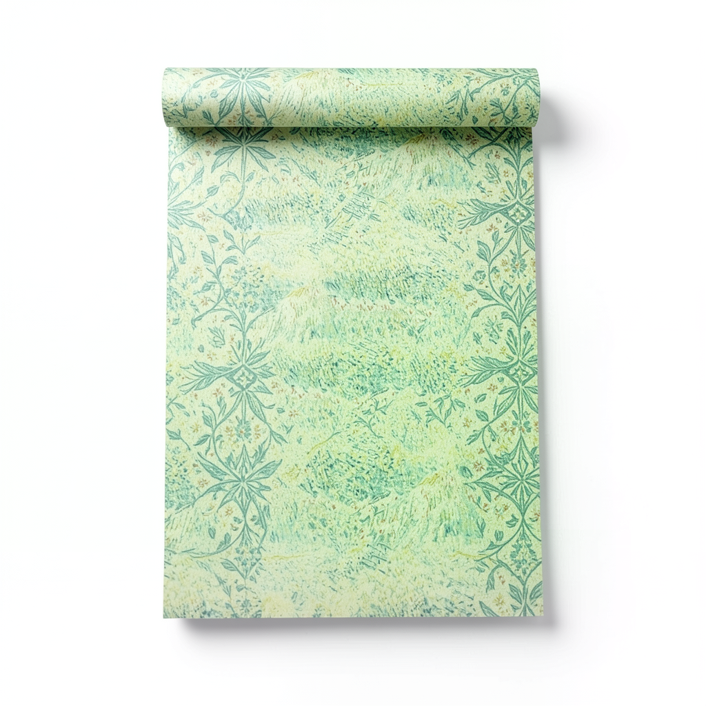 Dutch Patterned Wall Decoration 10m x 0.53m, Green Color