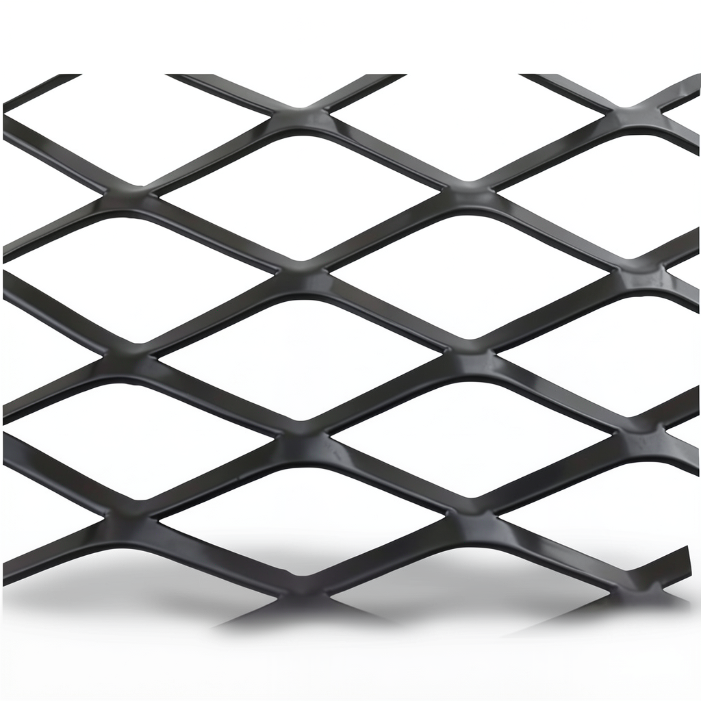 Hot Rolled Steel Expanded Metal Mesh 2 mm Thick 2.44x4 m Black