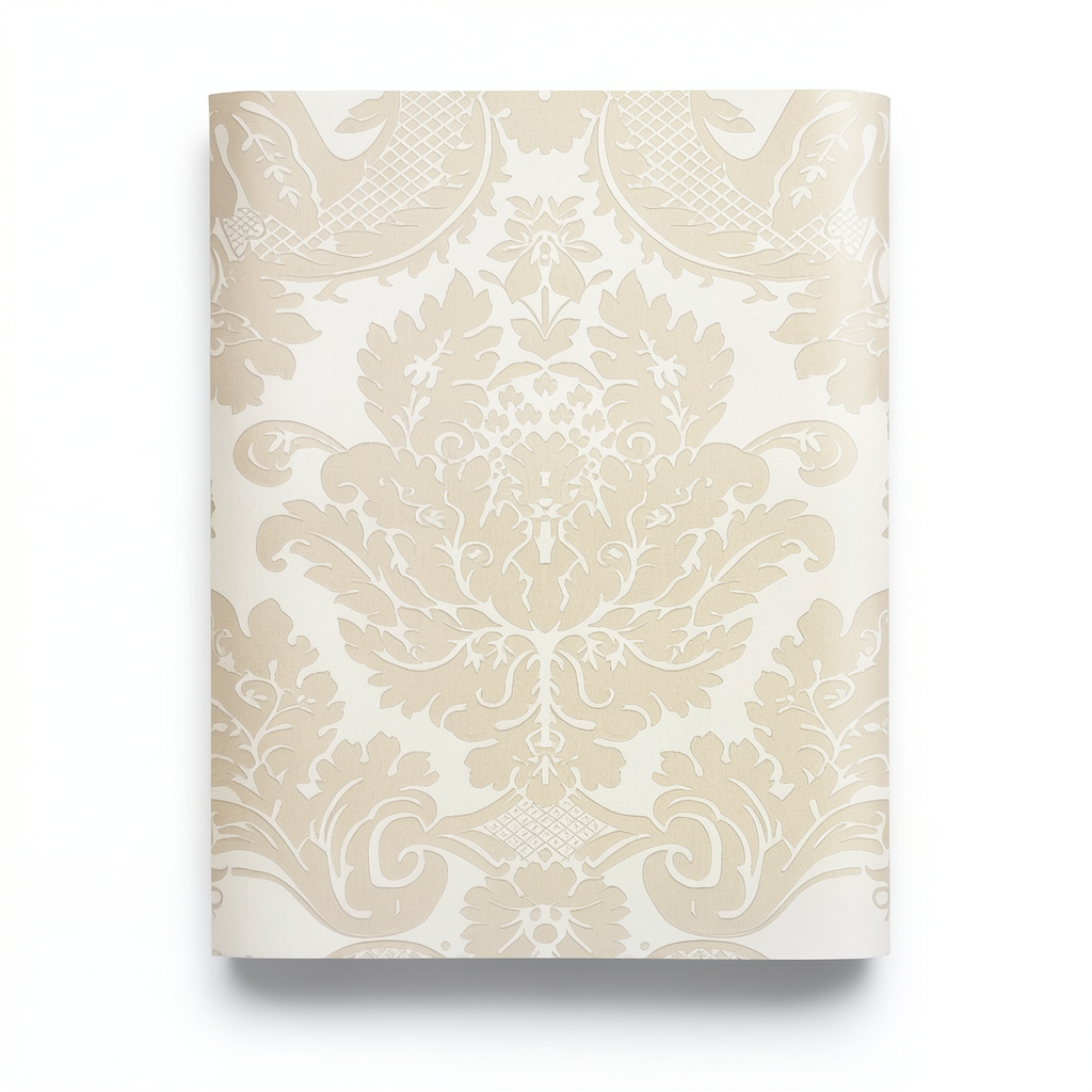 Italian Wallpaper Classic Design 10m x 0.73m, Light Beige