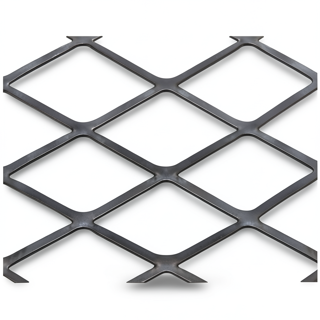 Hot Rolled (Black) Steel Expanded Metal Mesh Thickness 2.7 mm Width 1.22 m Length 1 m