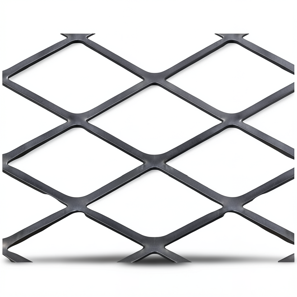Hot Rolled Black Steel Expanded Metal Mesh 2.3 mm Thickness 6 M Length 1.22 M Width