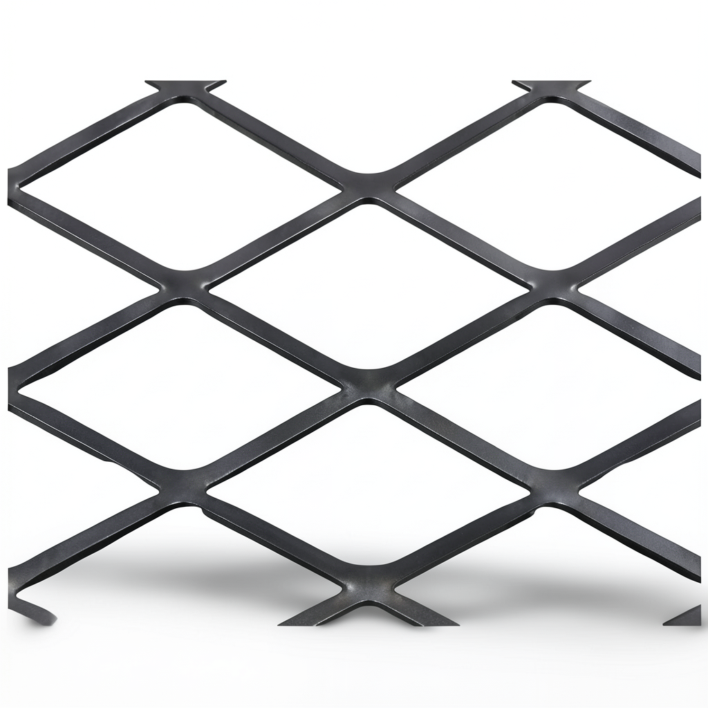 Hot Rolled Black Steel Expanded Metal Mesh Thickness 2.7 mm Width 1.22 m Length 7 m