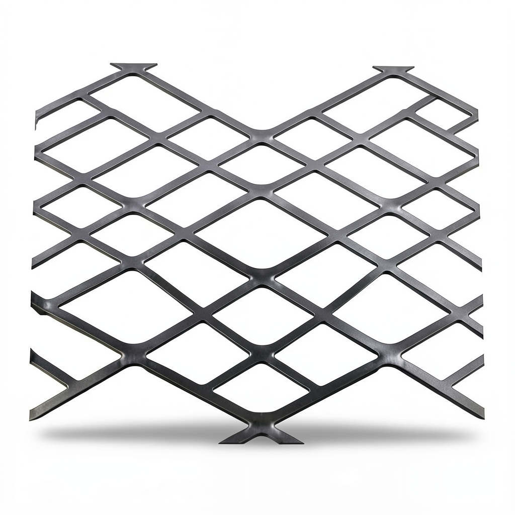 Hot Rolled Black Steel Expanded Metal Mesh Thickness 2.7 mm Width 1.22 m Length 2 m