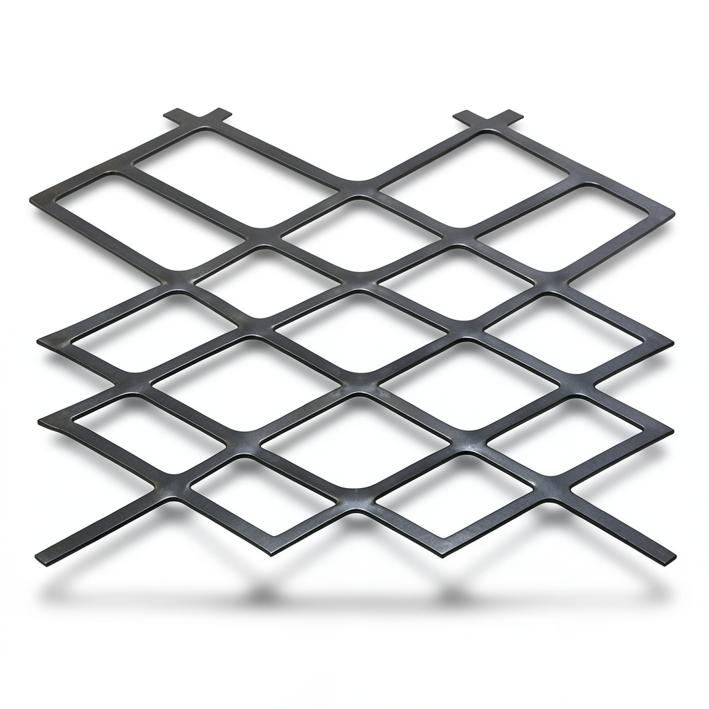 Hot Rolled Black Steel Expanded Metal Mesh Thickness 2.7 mm Width 1.22 m Length 3 m