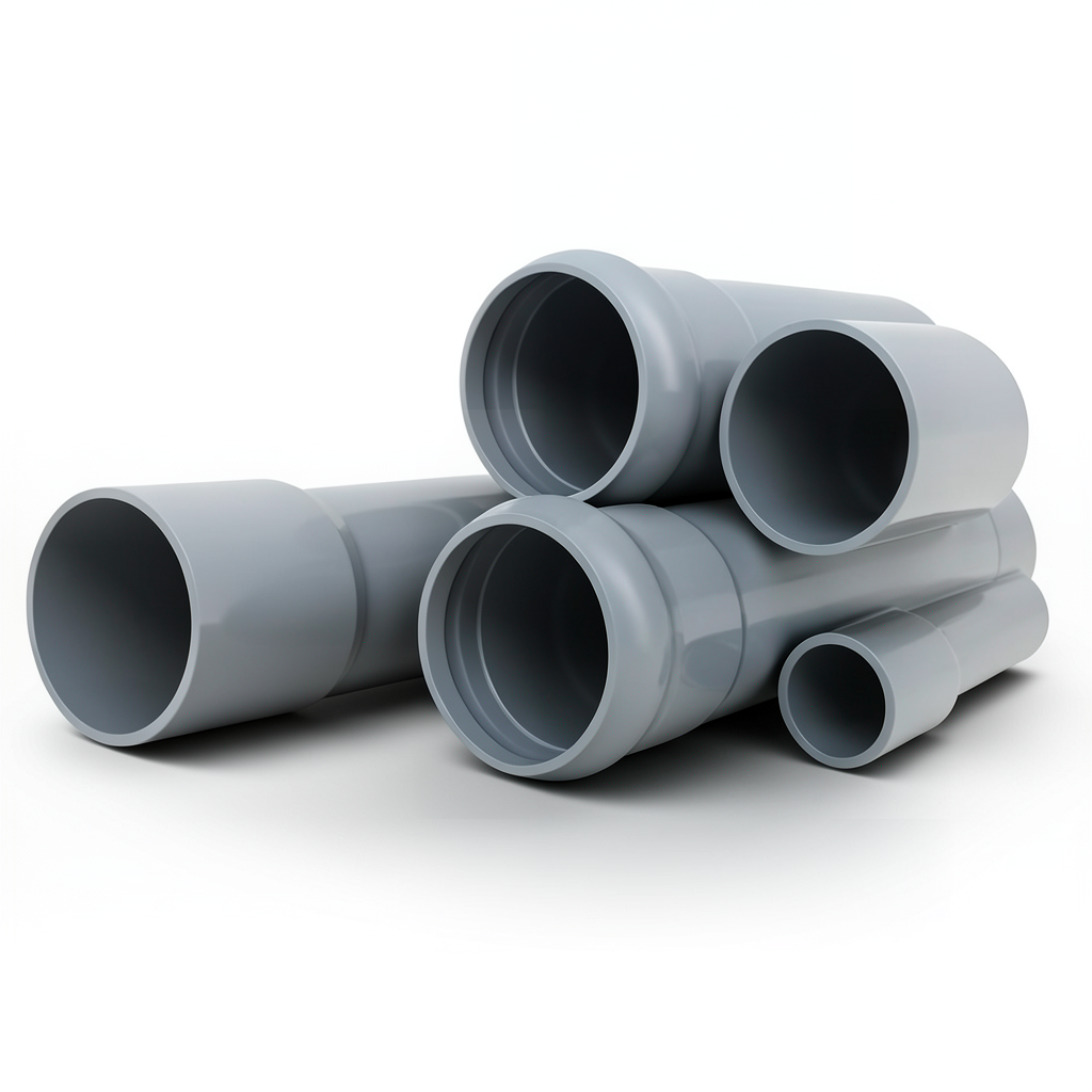 UPVC Pipes Nominal Pressure 10 Bar Outside Diameter 63 mm Thickness 3 mm Gray