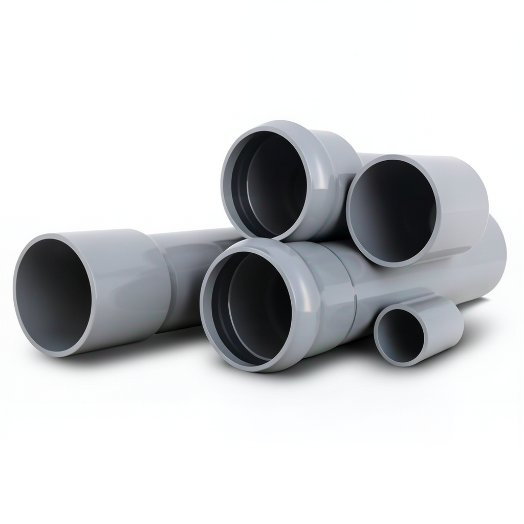 UPVC Pipes Nominal Pressure 6 Bar Outside Diameter 63 mm Thickness 1.9 mm Weight 0.562 kg/m Gray